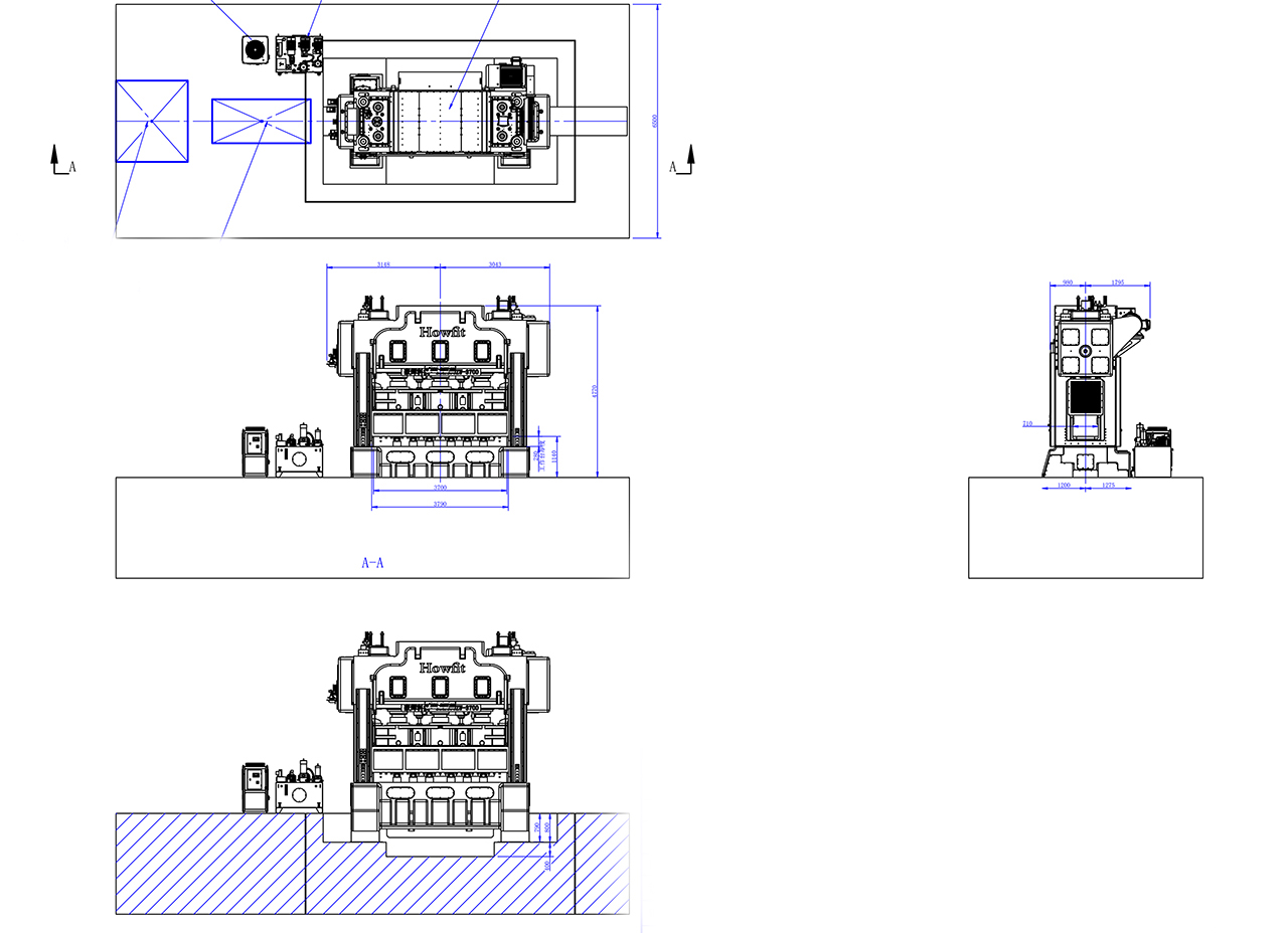 DDH400-3700B0 冲床 生产 示意图